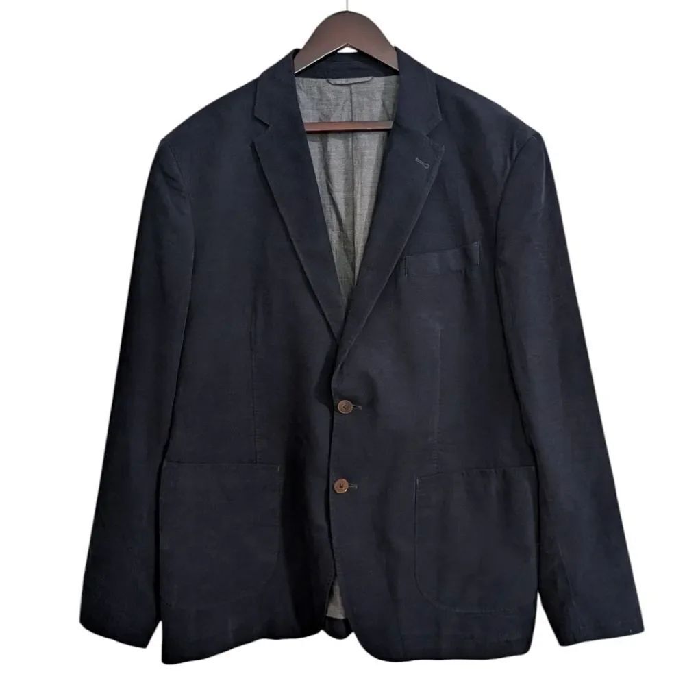 Rodd & Gunn 2XL Navy Micro Corduroy Blazer Albini Italian Fabric Sports Fit